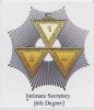 Masonic Degrees And Symbol, 6th Degree, Intimate Secretary Label / Cinderella Self-adhesive - Francmasonería