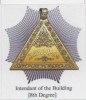 Masonic Degrees And Symbol, 8th Degree, Intendant Of The Building Label / Cinderella Self-adhesive - Franc-Maçonnerie