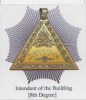 Masonic Degrees And Symbol, 8th Degree, Intendant Of The Building Label / Cinderella Self-adhesive - Massoneria