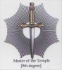 Masonic Degrees And Symbol, 9th Degree, Master Of The Temple Label / Cinderella Self-adhesive - Franc-Maçonnerie