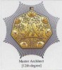 Masonic Degrees And Symbol, 12th Degree, Master Architect, Label / Cinderella Self-adhesive - Freemasonry