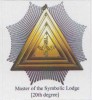 Masonic Degrees And Symbol, 20th Degree, Master Of The Symbolic Lodge, Label / Cinderella Self-adhesive - Franc-Maçonnerie