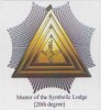 Masonic Degrees And Symbol, 20th Degree, Master Of The Symbolic Lodge, Label / Cinderella Self-adhesive - Vrijmetselarij