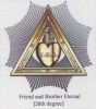 Masonic Degrees And Symbol, 26th Degree Friend And Brother Eterna, Label / Cinderella Sel Adhesive - Francmasonería