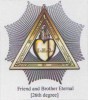 Masonic Degrees And Symbol, 26th Degree Friend And Brother Eterna, Label / Cinderella Sel Adhesive - Freimaurerei