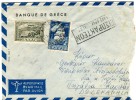 Greece- Air Mail Cover Posted From "Bank Of Greece"/ Athens [canc.13.8.1949, Arr.18.8] To Pigadia-Carpathos (Dodecanese) - Cartas & Documentos