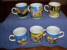 ASTERIX. RARE Série Complète De 6 MUGS Ou TASSES Avec Personnages De La Série "en Scène". 1991 Ed. A. R./GOSCINNY-UDERZO - Asterix