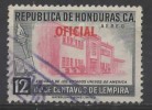 HONDURAS 1956 Air.  Official - 12c. - Red And Black. FU - Honduras