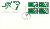 1979  Women's Field Hockey Championship  Sc 834  Plate Block Of 4 - 1971-1980