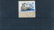 Greece- Tsamados´ "Ares" 11Dr. Stamp On Fragment With Bilingual "TINOS (Cyclades)" [6.3.1984] XIV Type Postmark - Affrancature Meccaniche Rosse (EMA)