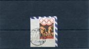 Greece- "Athletes Preparing" 15Dr. Stamp On Fragment With Bilingual "NAXOS (Cyclades)" [3.7.1984] XIV Type Postmark - Poststempel - Freistempel