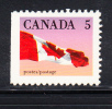 Canada MNH Scott #1185a 5c Canada Flag On Pink Background Perf 12.5 X 13 Straight Edge At Left - Neufs