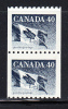 Canada MNH Scott #1194C Coil Pair 40c Canadian Flag - Neufs