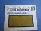 Lettre A En Tete Publicitaire -manufacture Fayence D Art Ets Gabriel Fourmaintraux Desvres  - Pas De Calais - - 1921-1960: Periodo Moderno