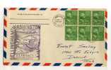 - USA . U.S. AIR MAIL FIRST FLIGHT AM 57 BELLINGHAM/WASHINGTON  . AFFRANCHISSEMENT COMPOSE SUR LETTRE DE 1942 . - 2c. 1941-1960 Storia Postale