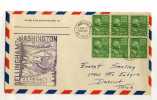 - USA . U.S. AIR MAIL FIRST FLIGHT AM 57 BELLINGHAM/WASHINGTON  . AFFRANCHISSEMENT COMPOSE SUR LETTRE DE 1942 . - 2c. 1941-1960 Briefe U. Dokumente