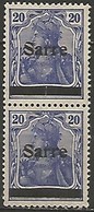 SARRE PAIRE DU N° 8 NEUF Sans Gomme - Unused Stamps