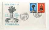 - ANDORRA . FDC EUROPA 1974 . - Lettres & Documents