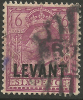 BR LEVANT 1921 6d KGV SG L22 U XI225 - Britisch-Levant