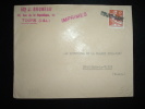 LETTRE TP MOISSONNEUSE 6 F + GRIFFE IMPRIMES + GRIFFE LINEAIRE TOURS-GARE (37 INDRE ET LOIRE) - 1957-1959 Oogst