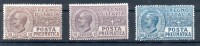 Italia Regno 1913 Posta Pneumatica Sass. 1-2-3 ** MNH ALTA QUALITA' - Poste Pneumatique