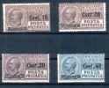 Italia Regno 1924 Posta Pneumatica Sass. 4-5-6-7 ** MNH ALTA QUALITA' - Pneumatische Post