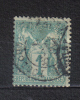 ENG31a - FRANCIA 1876, 1 Cent N. 61used : N Sotto La B - 1876-1878 Sage (Typ I)