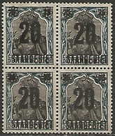SARRE BLOC DE 4 DU N° 50 NEUF Sans Gomme - Unused Stamps