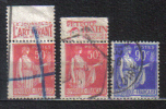 ENG38a - FRANCIA Tre Valori Con Curiosità - 1932-39 Paz