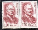 ICELAND 1979 Famous Icelanders - 120k. Petur Gudjohnsen (organist) FU PAIR - Used Stamps