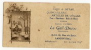 LANDIVISIAU. - Carte De La MAISON JAFFRES . LE GALL-BRISOU Successeur. Format 11x5,5 - Landivisiau