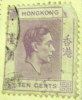 Hong Kong 1938 King George VI 10c - Used - Usati