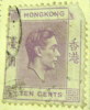 Hong Kong 1938 King George VI 10c - Used - Oblitérés