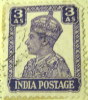 India 1940 King George VI 3a - Used - 1936-47 Koning George VI