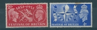 GB 1951, SG 513-4,KG VI Festival Of Britain Set Of 2 MNH - Nuovi