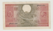 Belgium 100 Francs = 20 Belgas 1.2. 1943 (1944) VF++ AXF P 123 - 100 Franchi & 100 Franchi-20 Belgas