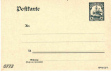 MARCOPHILIE POSTAL HISTORY Postkarte Entier Postal Deutsch Ost Afrika 4 Heller - Maschinenstempel (EMA)