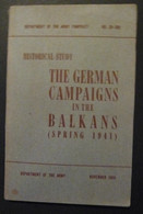 The German Campaigns In The Balkans (spring 1941) - Eserciti  Stranieri