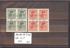 LUXEMBOURG   No Michel 140-141 BLOCS DE 4   OBLITERES DE L'EXPO ( NON DENTELES )     Cote: 60  € - 1921-27 Charlotte Front Side