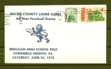 Lions Club, USA, 24/06/1978,  Bucks Country Lions Club All Star Football Game - CORNWELLS (GA2803) - Rotary, Lions Club