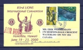 Lions Club, USA, 22/11/2000, 83rd Lions International Convention , HONOLULU HAWAII (GA2853) - Rotary, Lions Club