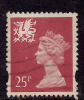 WALES GB  1993 - 96 25p RED USED MACHIN STAMP SG W73.( D512 ) - Wales