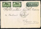 MAROC Lettre    1932       Yv PA 4, Type 3 X 2   Pour Paris   Devant Seulement - Luchtpost