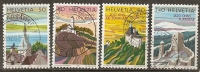 Suisse Switzerland 1987 Tourisme Vue View Set Complete Obl (140 Has Light Fold In Top Left Corner) - Gebraucht