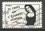 France 2011: "Femme De L´être" "Je Crois En L'éternel Féminin" Y&T AA 543 Obl - Adhésifs (autocollants)