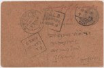 Br India King George V, Postal Card, DLO Lahor Postmark, Sent To Muzaffarnagar, India Condition As Per The Scan - 1911-35 King George V