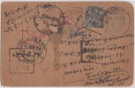 Br India King George V, DLO Calcutta Postmark, Postal Card, India As Per The Scan - 1911-35 King George V
