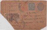 Br India King George V, Princely State Limbdi, Used On Post Card, Registered, India As Per The Scan - 1911-35 Roi Georges V