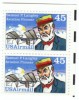 Pair Of #C118 Samuel P. Langley Aviation Pioneer, 1988 45-cent US Air Mail Postage Stamps - 3b. 1961-... Nuovi
