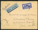 1935  Lettre  Avion De Tunis Pour Paris  Yv 175 Seul  Ouvert 3 Côtés - Lettres & Documents